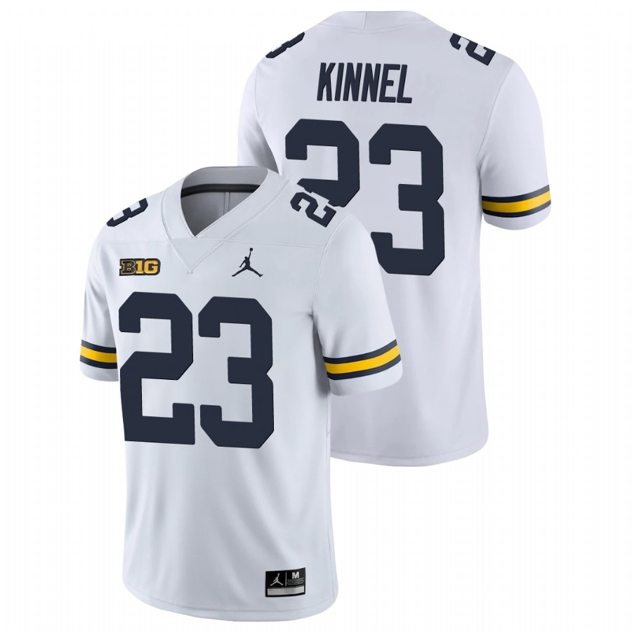 Michigan Wolverines Men's NCAA Tyree Kinnel #23 White Game College Football Jersey RUX6149HH